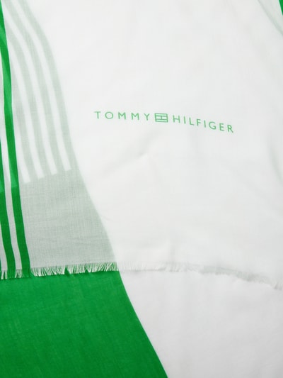 Tommy Hilfiger Szal z nadrukiem z logo Jasnozielony 3