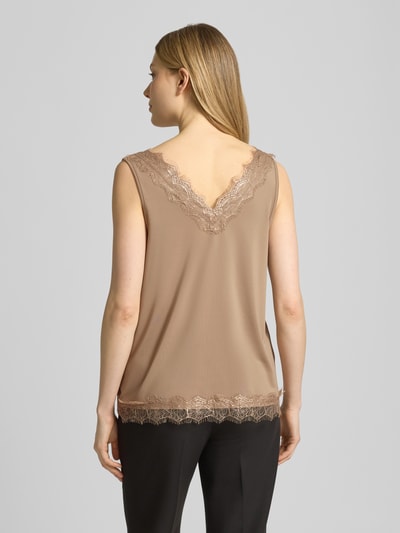 FREE/QUENT regular fit top met kant model 'Bicco' Taupe - 5