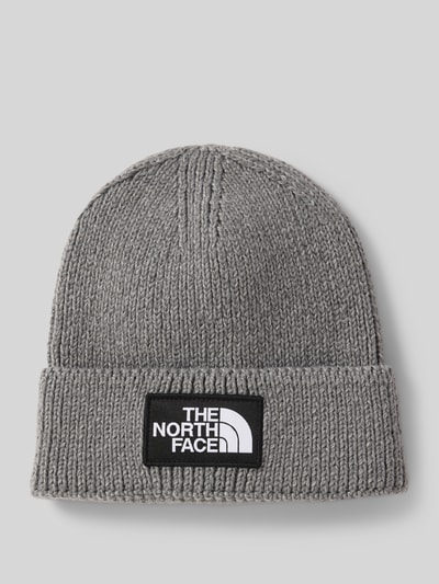 The North Face Beanie in gebreide look met logopatch, model 'Box' Middengrijs gemêleerd - 1