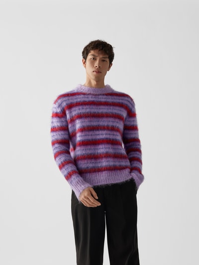 Marni Pullover mit Streifenmuster Lavender 4