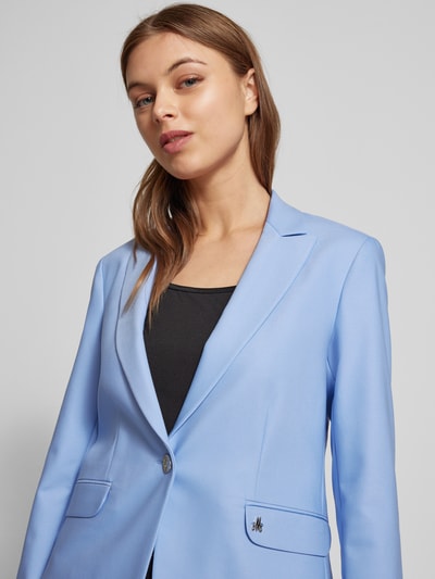 MOS MOSH Blazer met labelapplicatie, model 'Blake' Oceaanblauw - 3