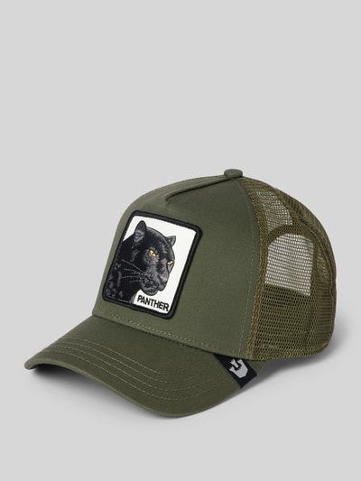 GOORIN BROS. Trucker-pet met motiefpatch, model 'The Panther' Olijfgroen - 1