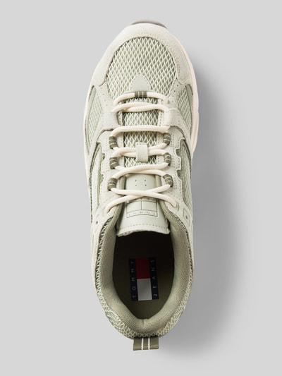 Tommy Jeans Low Top Sneaker mit Rindsleder-Details Hellgruen 3
