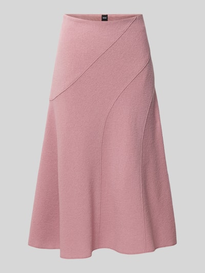 BOSS Rok in A-lijn van gekookte scheerwol, model 'VICENA' Roze - 2