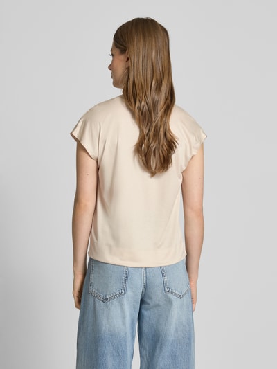 OPUS T-shirt van viscose met V-hals, model 'Savilchen' Zand - 5