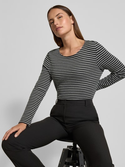 s.Oliver BLACK LABEL Regular fit shirt met lange mouwen en structuurmotief Zwart - 3