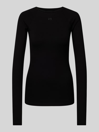 Karo Kauer Longsleeve mit Label-Stitching Black 2