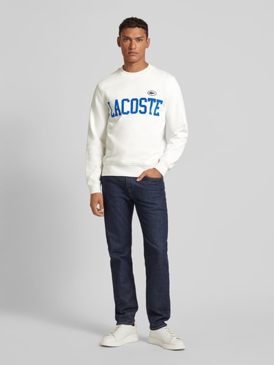 Lacoste Bluza o kroju classic fit z nadrukiem z logo Złamany biały 1