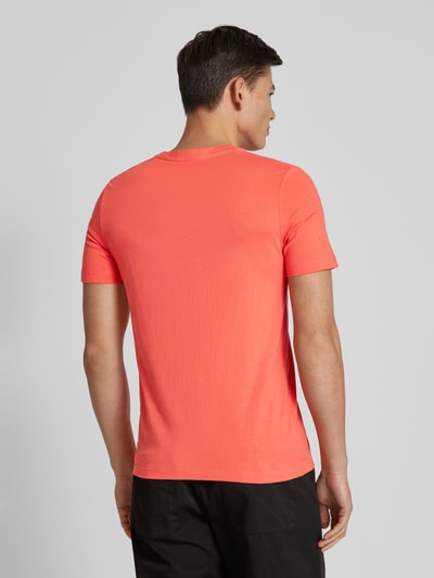 s.Oliver RED LABEL T-shirt z nadrukiem z logo Koralowy 5