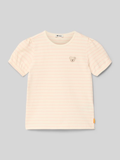 Steiff Regular Fit T-shirt met logo-stiksel Roze - 1