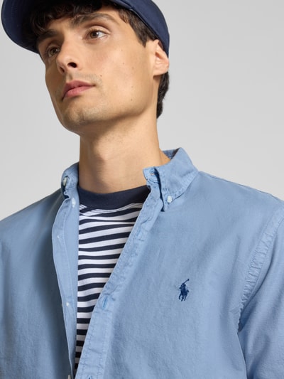 Polo Ralph Lauren Slim Fit Freizeithemd mit Button-Down-Kragen Blau 3