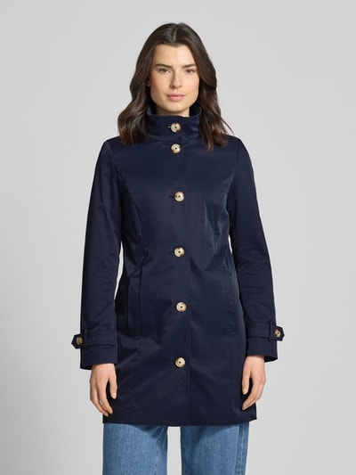 Christian Berg Woman Selection Trenchcoat mit Stehkragen und Ärmelriegeln Dunkelblau 4