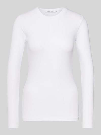 Samsøe Samsøe Longsleeve mit Rundhalsausschnitt Modell 'ALEXA' Weiss 2