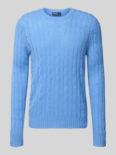 Polo Ralph Lauren Gebreide pullover van kasjmier met ronde hals Lichtblauw gemêleerd - 2