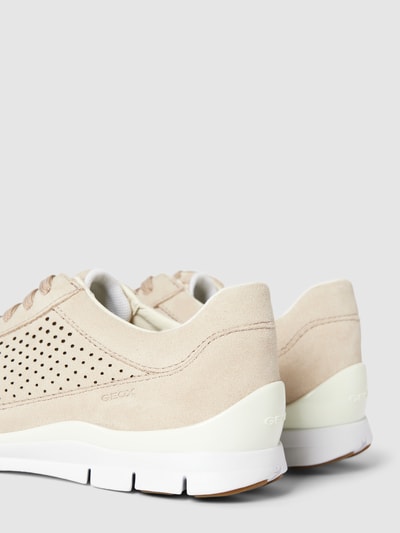 Geox Sneakers met perforaties, model 'Sukie' Taupe - 2