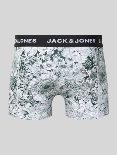 Jack & Jones Trunks mit elastischem Bund im 3er-Pack Modell 'ADRIAN' Dunkelgruen 3