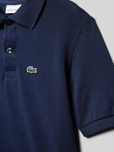 Lacoste Poloshirt met labelstitching Marineblauw - 2