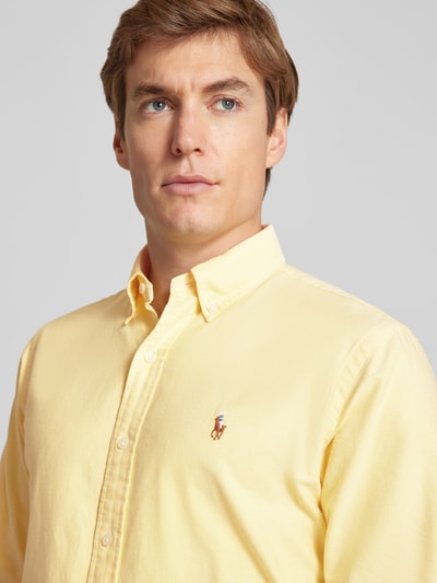 Polo Ralph Lauren Custom Fit Freizeithemd mit Logo-Stitching Gelb 3