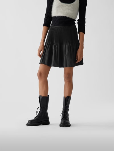RED Valentino Minirock mit Plisseefalten Schwarz 4