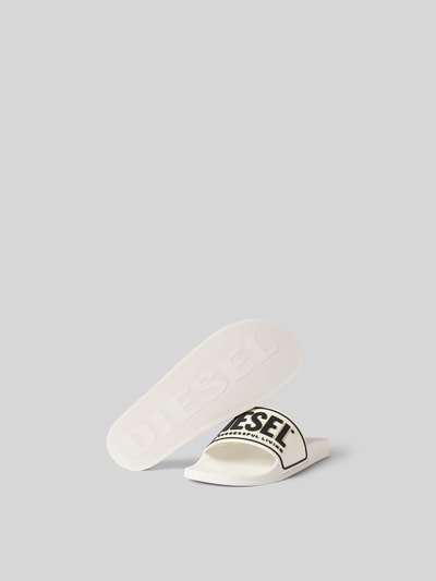 Diesel Slides mit Label-Detail Weiss 5