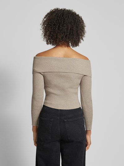 Guess Gebreide pullover in off shoulder-design, model 'NINA' Taupe - 5