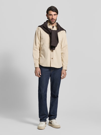 BOSS Relaxed Fit Hemdjacke aus reiner Baumwolle Modell 'H-OWEN-K-2PP-261' Offwhite 1