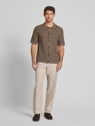 JOOP! Jeans Regular Fit Stoffhose aus Baumwoll-Mix mit Leinen-Anteil Modell 'Rimon' Beige 1