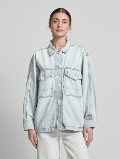 Tommy Hilfiger Oversized Jeansjacke aus Baumwoll-Lyocell-Mix Hellblau 4