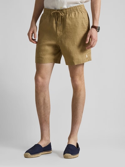 Polo Ralph Lauren Leinenshorts mit Tunnelzugbund und Logo Stitching Sand 4