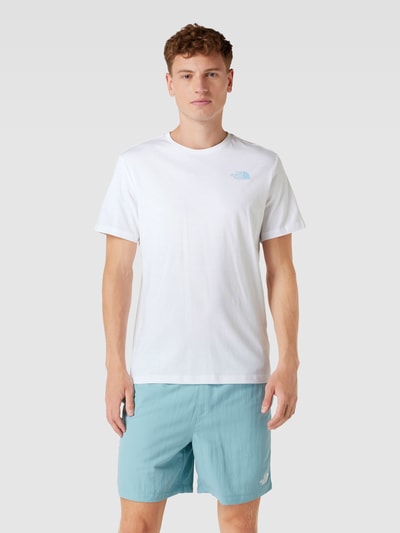 The North Face T-shirt z nadrukiem z logo model ‘FLAG’ Biały 4