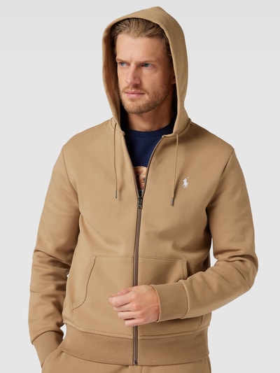 Polo Ralph Lauren Sweatjacke mit Label-Stitching Khaki 3