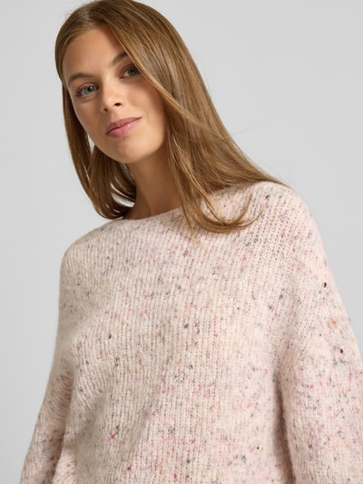 Rich & Royal Gebreide pullover met alpaca en 3/4-mouwen Offwhite - 3