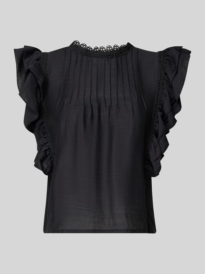 Gina Tricot Blusenshirt mit Volantärmel Black 2