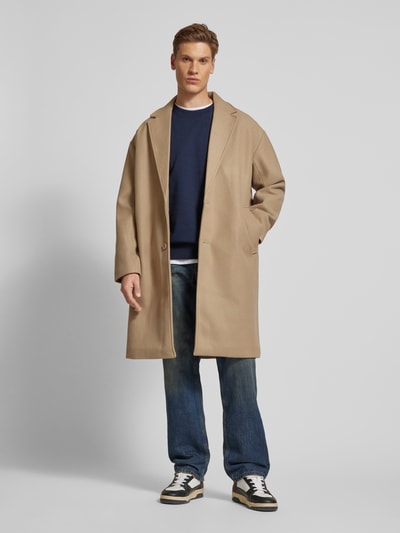 Only & Sons Oversized lange jas met reverskraag, model 'WORF' Beige - 1