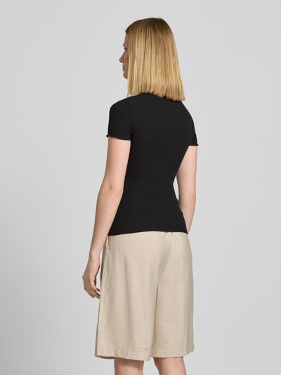 Tom Tailor Denim Regular Fit T-Shirt mit Waffelstruktur Black 5