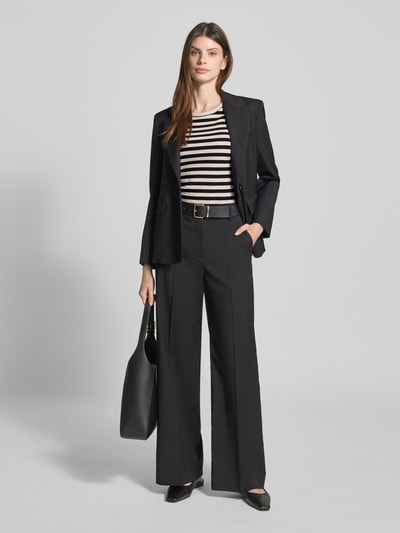 Christian Berg Woman T-Shirt in Ripp-Optik mit Rundhalsausschnitt Black 1