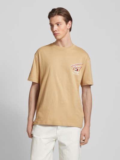 Tommy Jeans T-Shirt mit Label-Print Sand 4