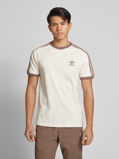 adidas Originals T-shirt met ribboorden Offwhite - 4