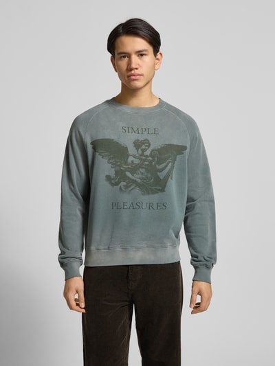 DEUS EX MACHINA Sweatshirt met motiefprint en ronde hals Donkergroen - 4