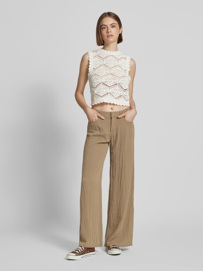 WEEKDAY Stoffhose aus Viskose mit Gesäßtaschen Schlamm 1