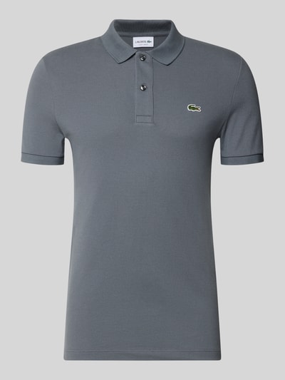 Produktfoto, grijs slim fit poloshirt uit puur katoen met korte mouwen en knoopsluiting, Slim Fit Poloshirt uit puur katoen van Lacoste, Heren