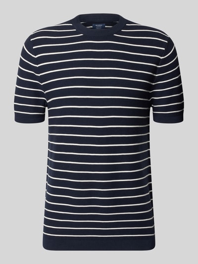 MCNEAL Strickshirt mit geripptem Rundhalsausschnitt Dunkelblau 2