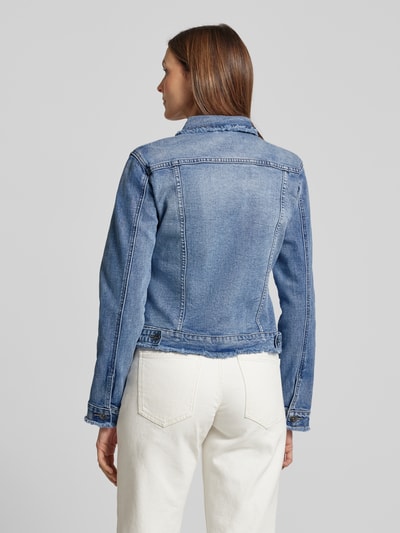 Frieda & Freddies Jeansjack met labelpatch, model 'PETTY' Blauw - 5