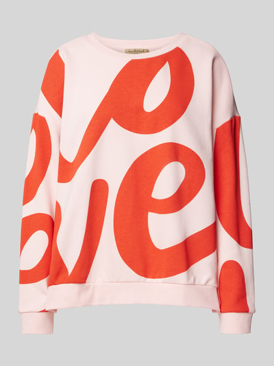 Smith and Soul Oversized Sweatshirt mit Label-Print Rosa 2