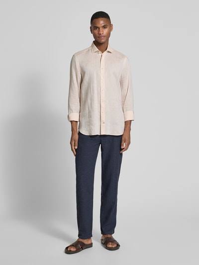 Lindbergh Relaxed fit van een mix van katoen en linnen met steekzakken Donkerblauw - 1