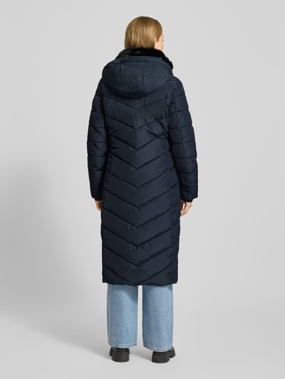 NAUTGÅRD Gewatteerde lange jas met Sorona® Aura-vulling Donkerblauw - 5