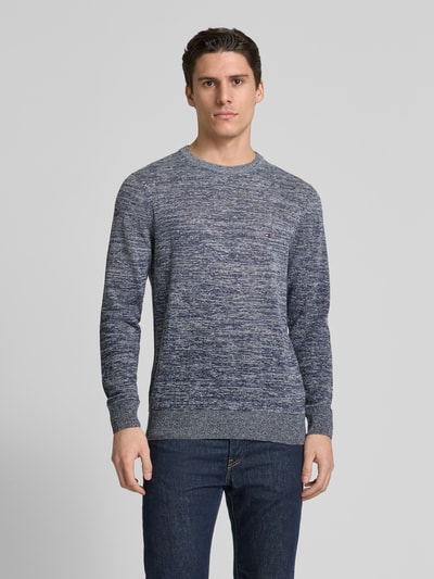 Tommy Hilfiger Gebreide pullover met ribboorden Marineblauw - 4