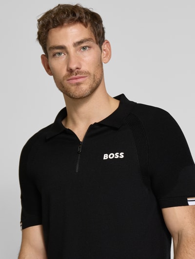BOSS Green Regular Fit Poloshirt mit Label-Print Modell 'Perform-Max' Black 3