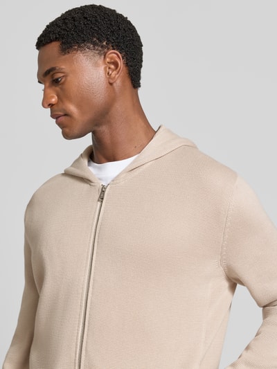 Marc O'Polo Sweter w kroju regular fit z czystej bawełny Piaskowy 3