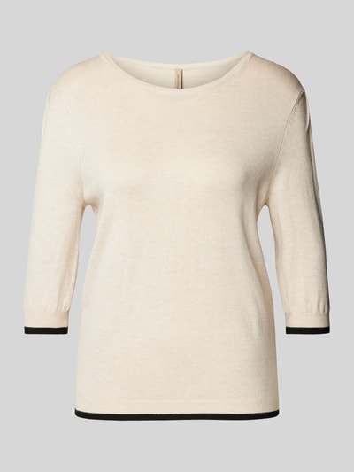 Soyaconcept Strickshirt aus Viskose-Mix mit Rundhalsausschnitt Beige 2